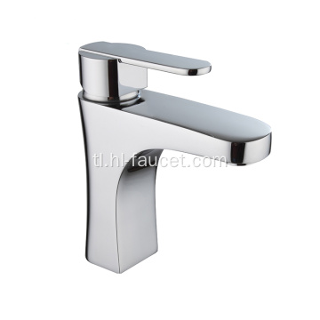 Single handle hand brass body square basin gripo